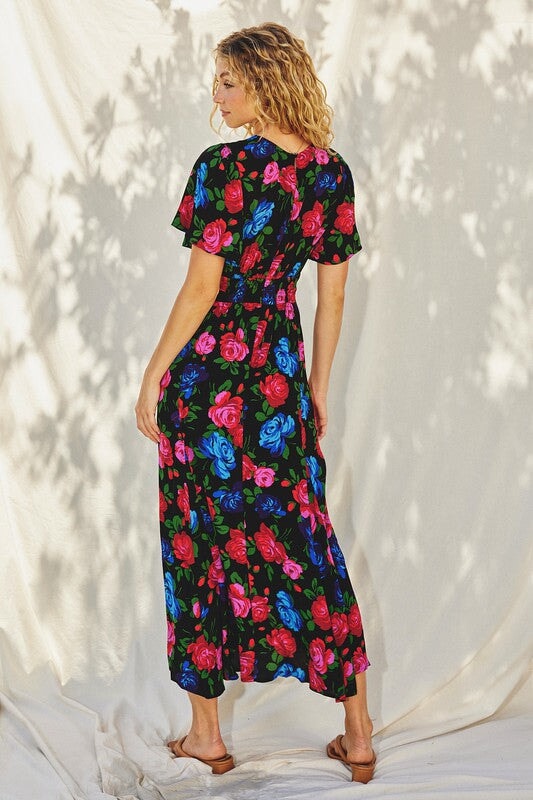 Blooming Roses Midi Dress Dress Forum 