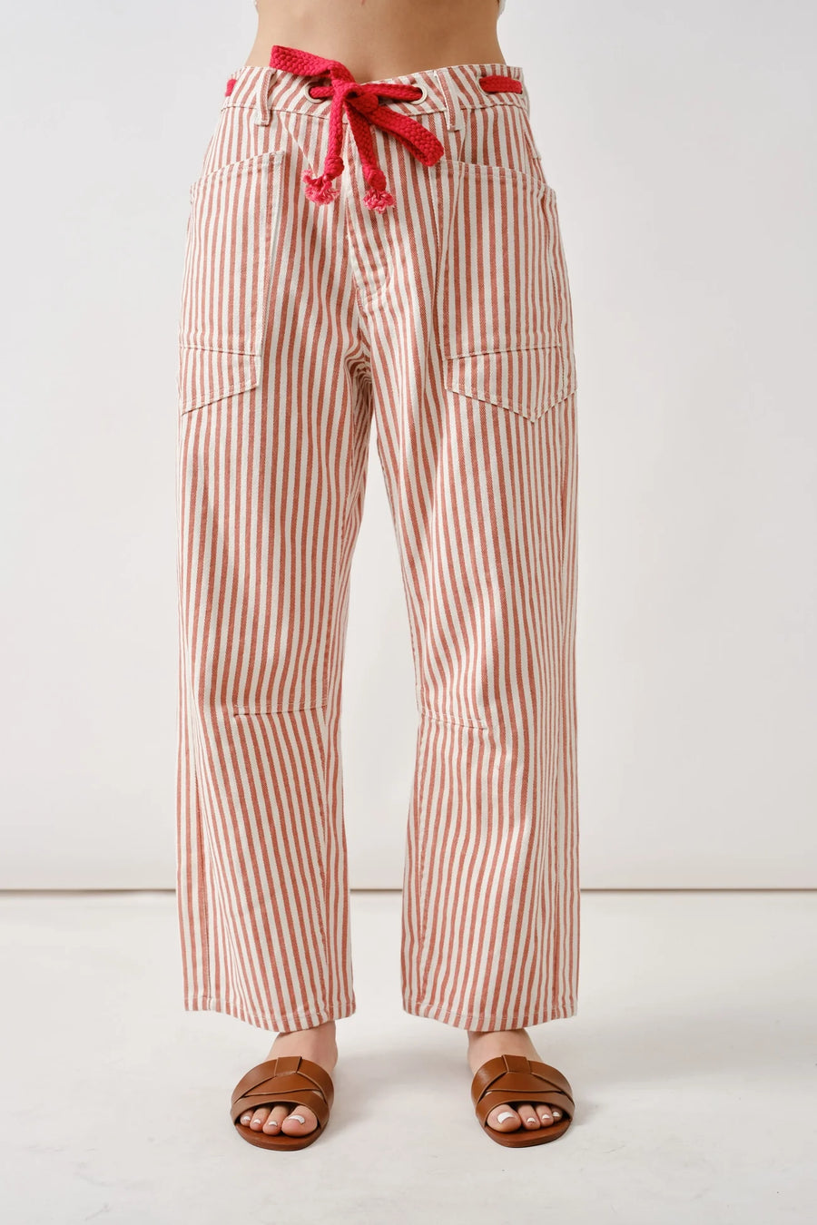 Rust Eyelet Waist Barrel Denim