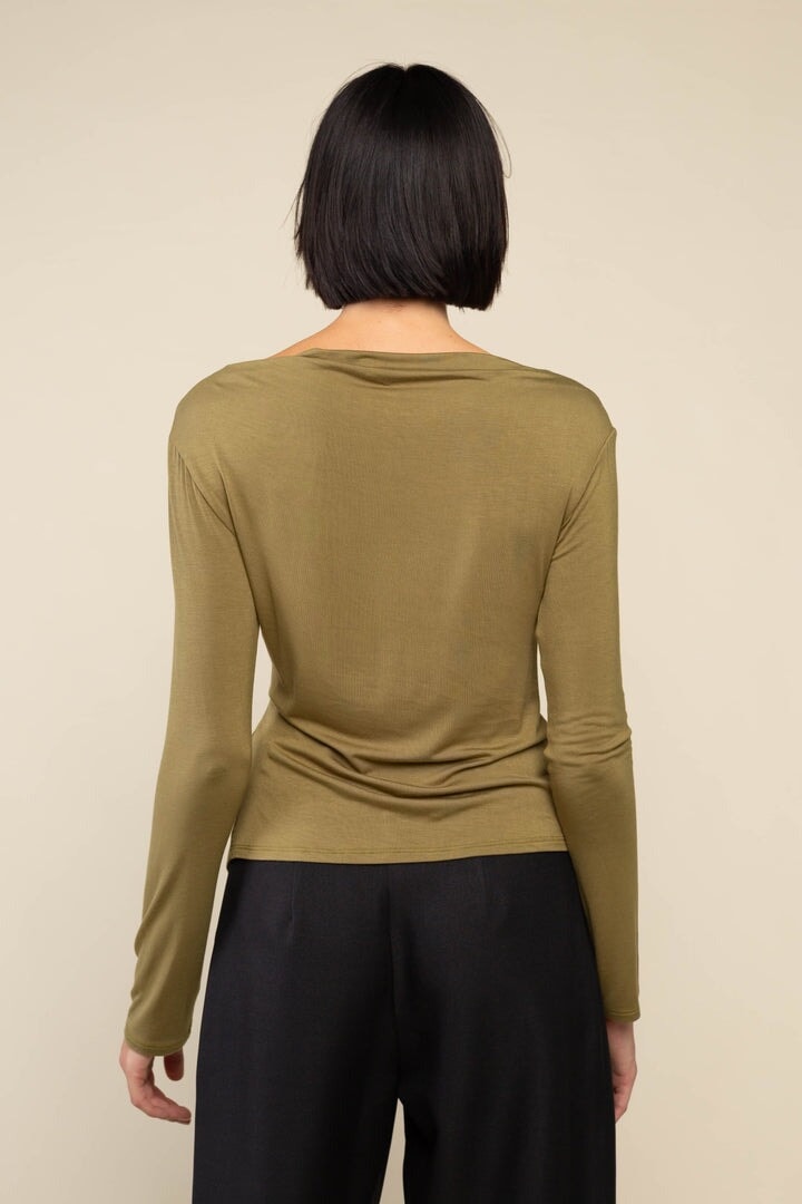 Salem Long Sleeve in Olive No Less Than 