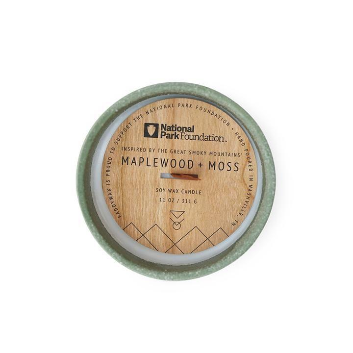 Paddywax National Parks Wooden Wick Candle General Paddywax Smoky Mountains- Maplewood & Moss 
