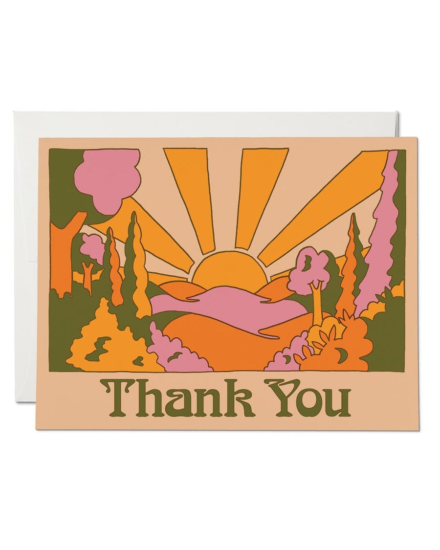 Sunrise Thank You Card cards & stationary Red Cap Cards 