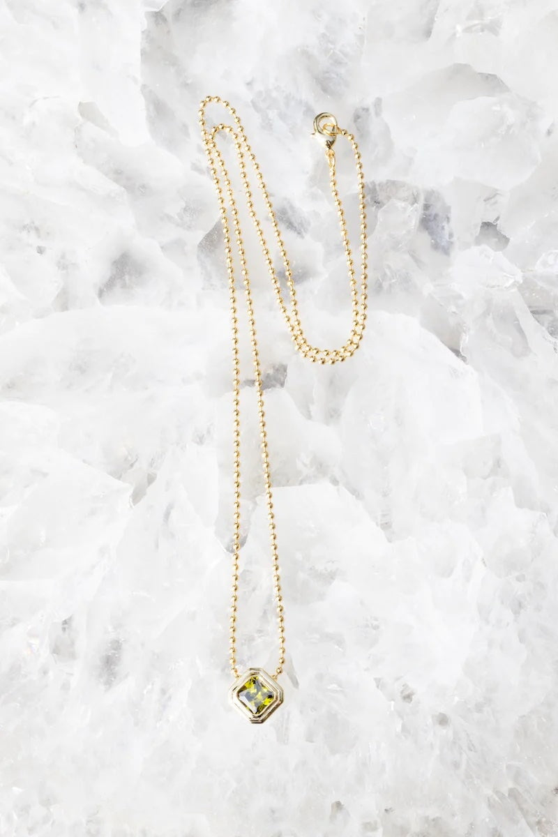 Peridot CZ Icon Necklace jewelry Native Gem 