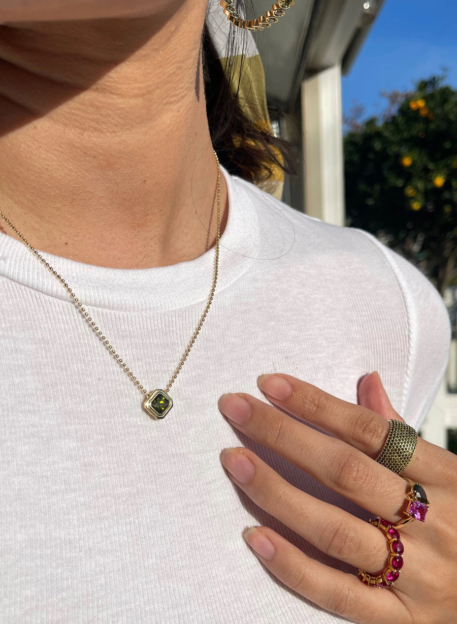 Peridot CZ Icon Necklace jewelry Native Gem 