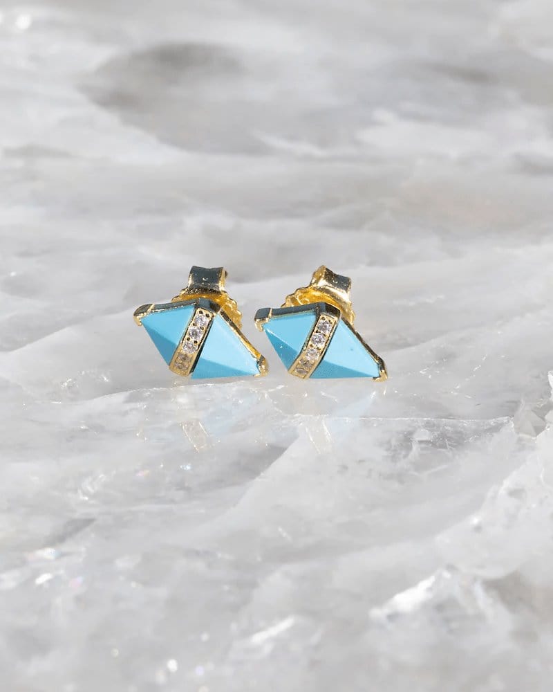 Turquoise Tarot Studs jewelry Native Gem 