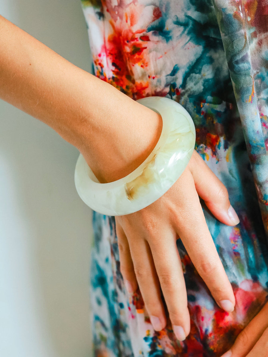 Acrylic Bangles jewelry Hereafter White Tortoise 