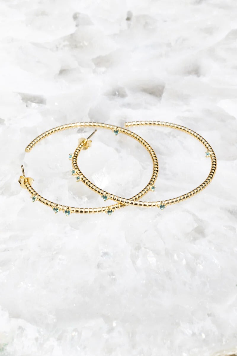 Giant Salt Hoops In Pariba jewelry Native Gem 