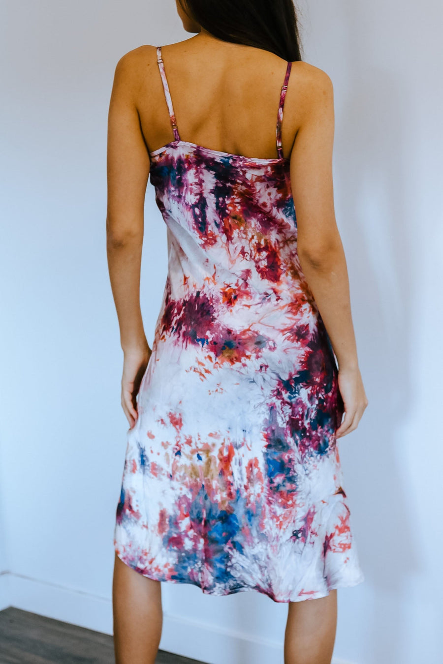 Hand Dyed Satin Silk Slip dress In Agate dress Haley Solar 